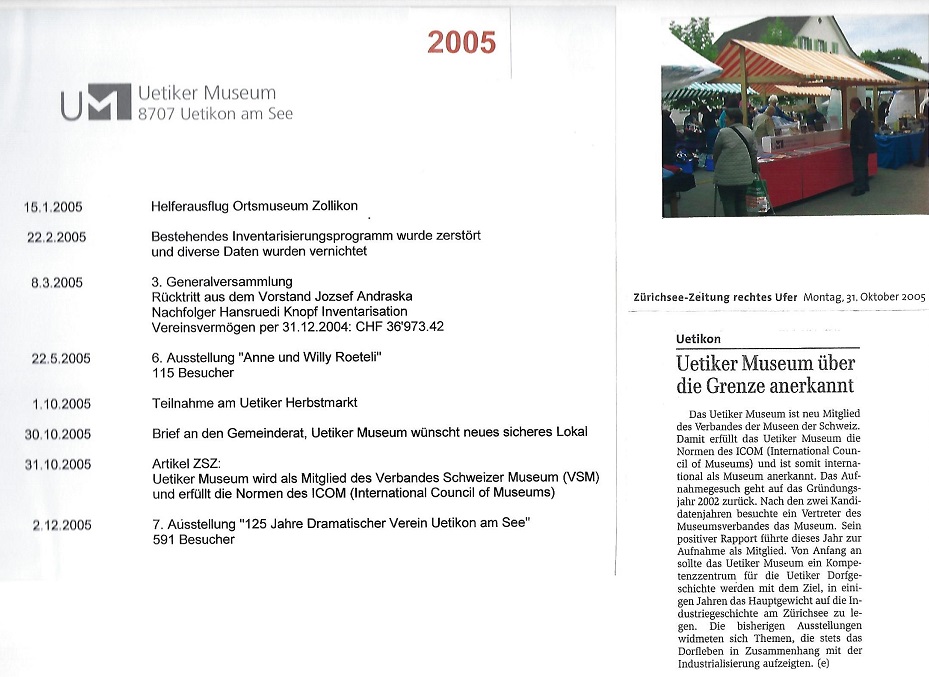 Chronologie Jahr 2005