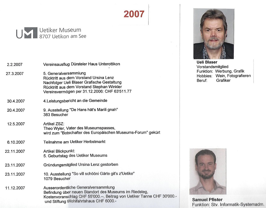 Chronologie Jahr 2007