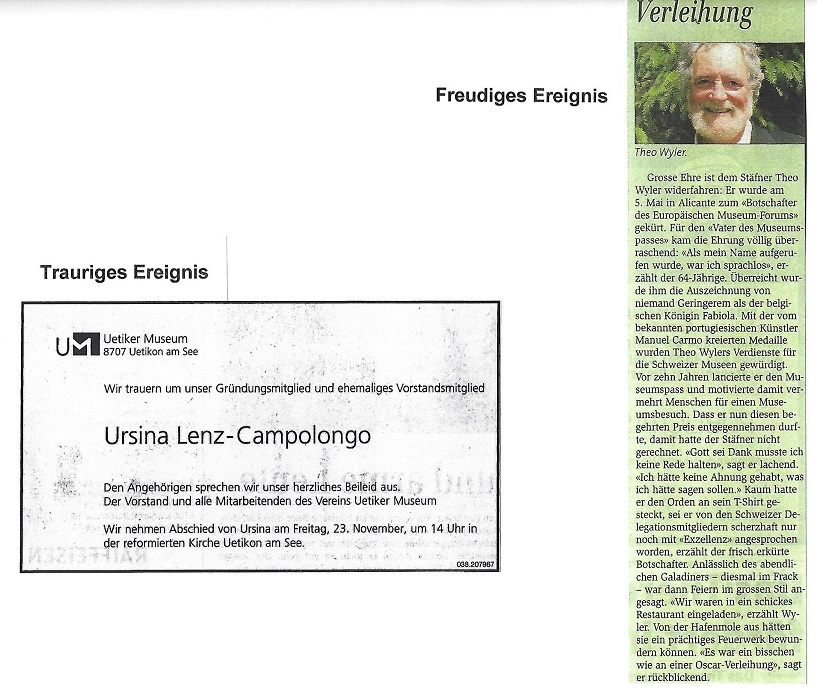 1 trauriges und ein freudiges Ereignis