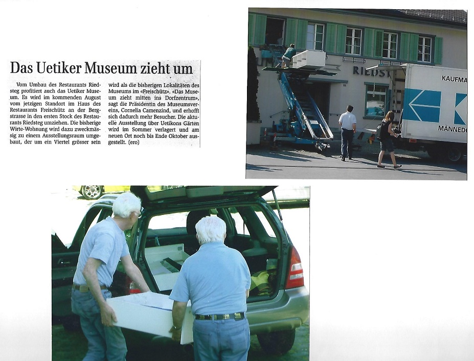 Umzug in das neue Museumlokal