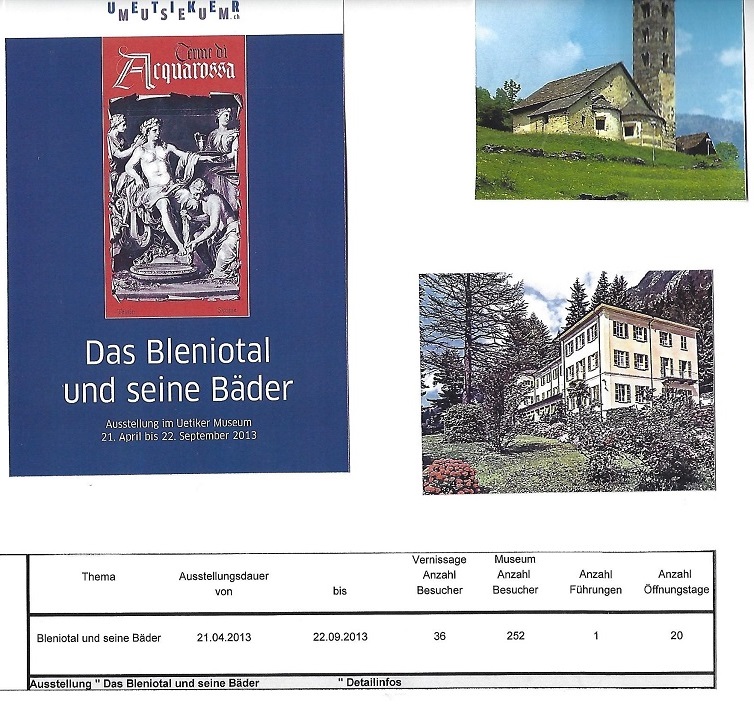 21. Ausstellung "Das Bleniotal und seine Bäder"
