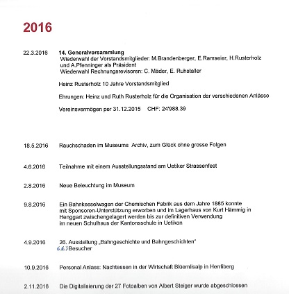 Chronologie 2016