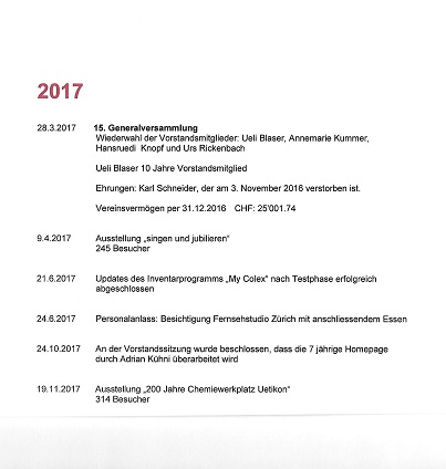 Chronologie 2017