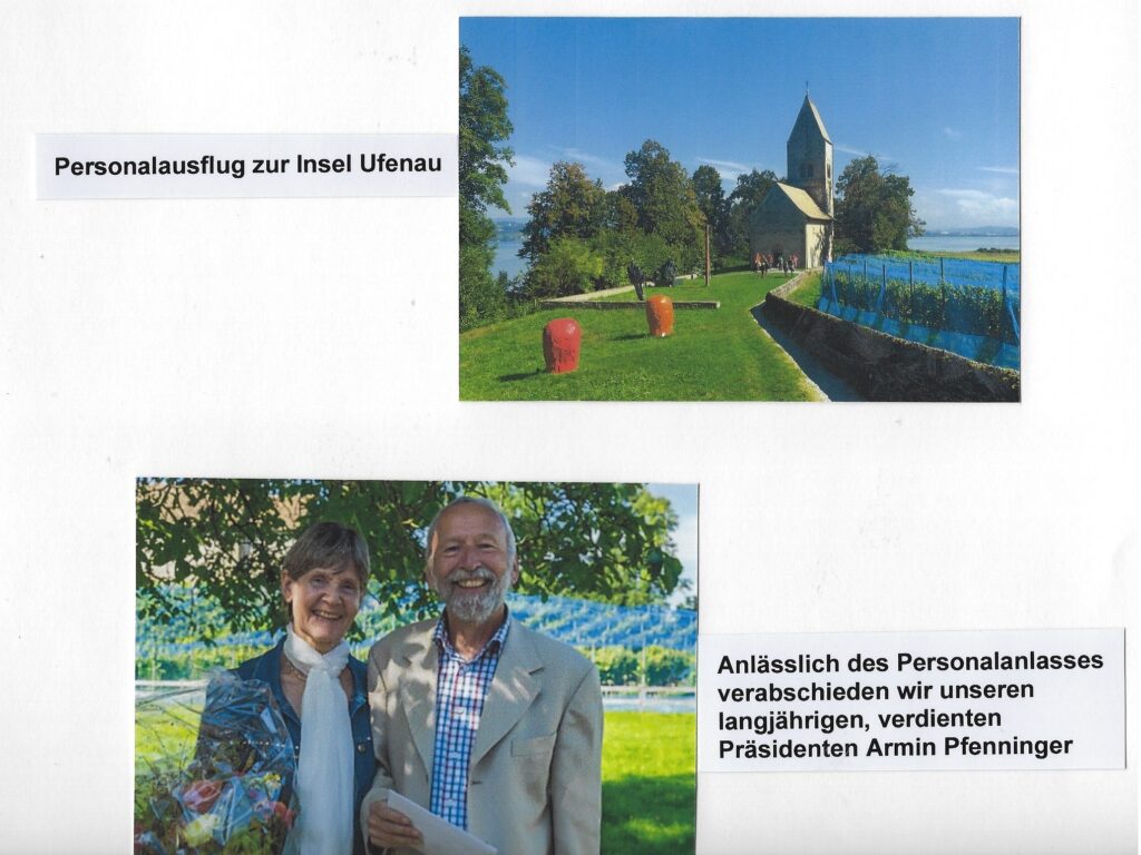 Personalanlass Insel Ufenau und Verabschiedung des langjährigen Präsidenten Armin Pfenninger