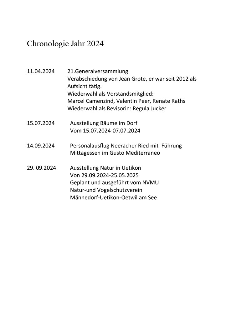 Chronologie 2024